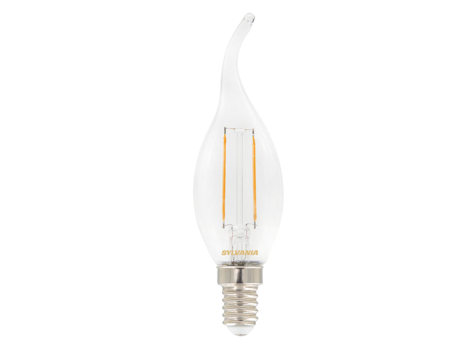 2.5W, 250lm, ToLEDo Retro Candle, E14, 2700K, 35x123mm, Flame dome, LED lamp Sylvania