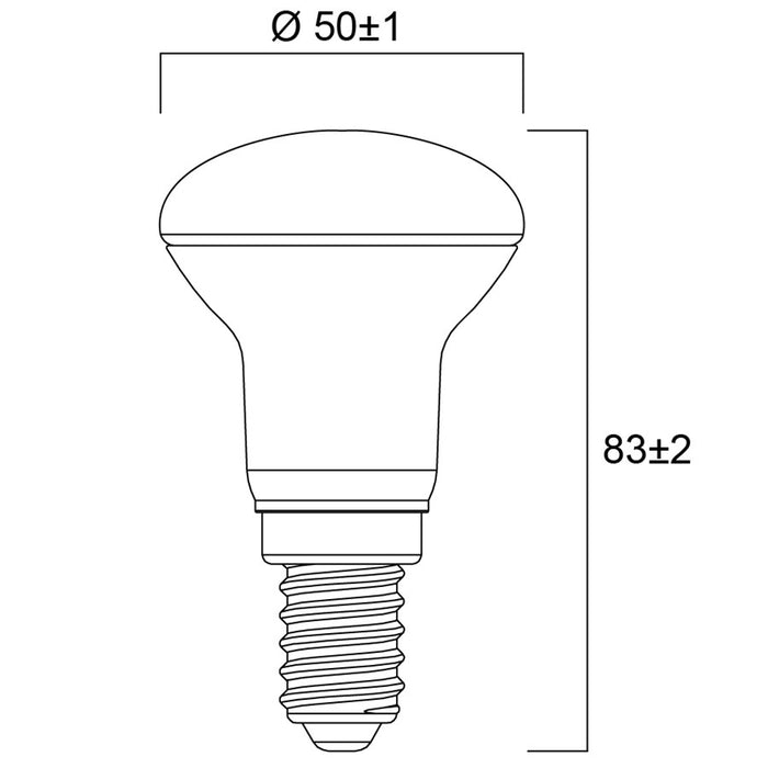 4,9W, 470lm, RefLED R50, E14, 50x83mm, LED Kohdevalolamppu Sylvania