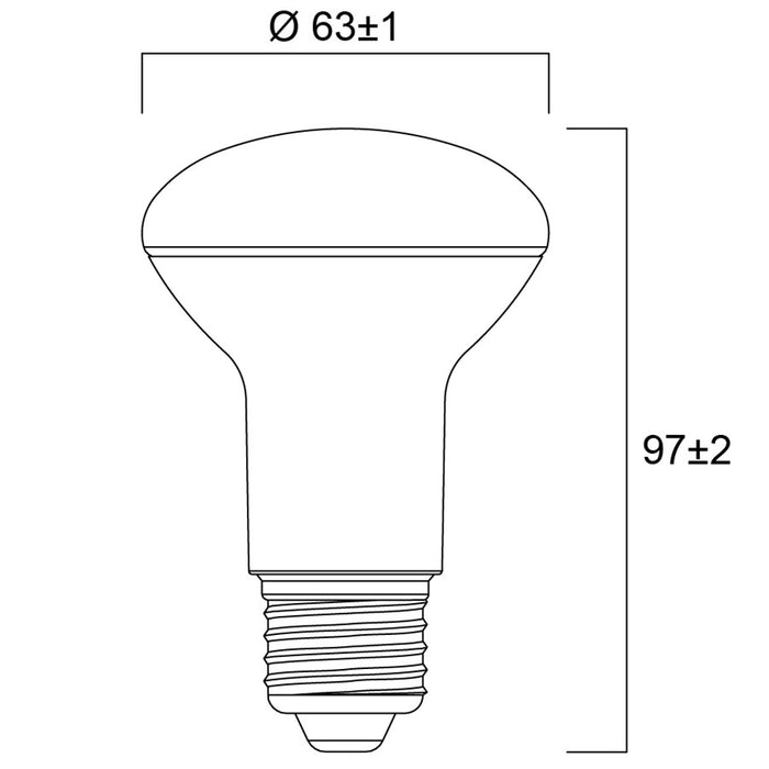 7W, 630lm, RefLED R63, E27, 63x97mm, LED Kohdevalolamppu Sylvania