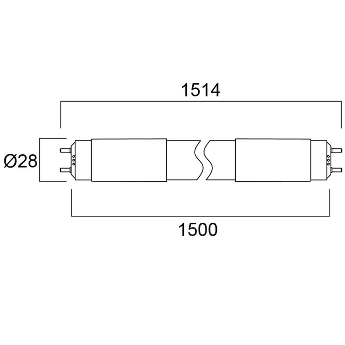 22.2W, 4100lm, ToLEDo Superia Tube Ultra Output T8, G13, 1500mm, LED Tube Sylvania