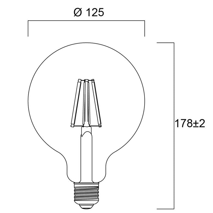 11W, 1521lm, ToLEDo Retro Globe G120, E27, 2700K, 125x178mm, LED lamp Sylvania