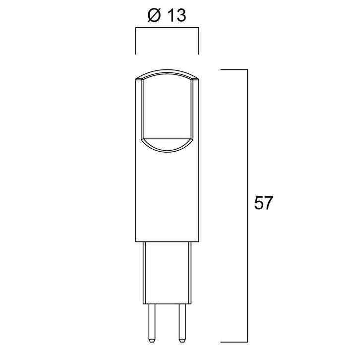 2.4W, 300lm, ToLEDo 12V AC/DC, GY6.35, 13x57mm, LED lamp Sylvania