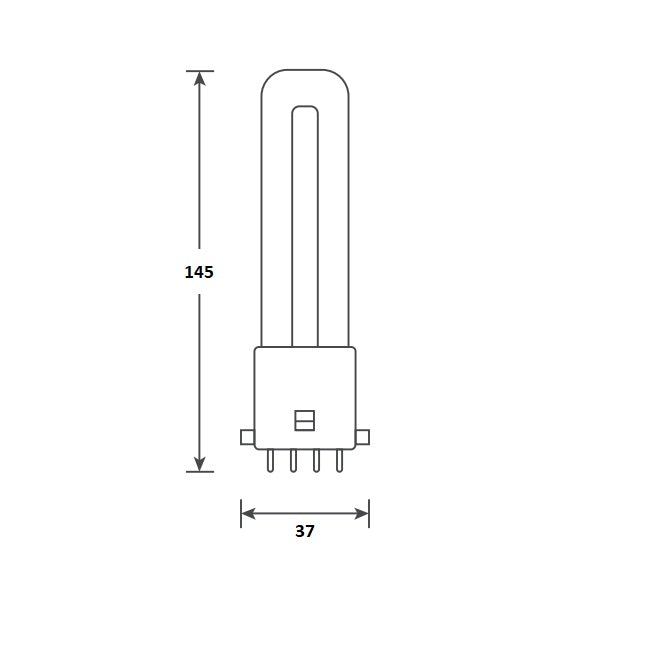 4.5W, 550lm PL TC-SEL, 2G7 4P, AC 220-230V, 4000K, 37x145mm LED Socket lamp