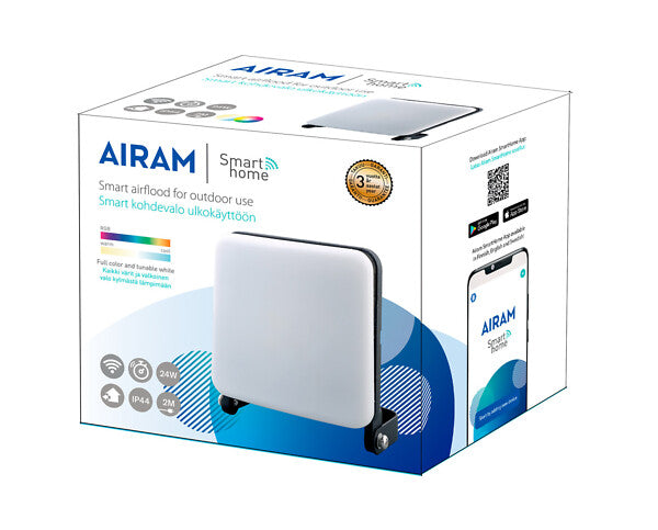 24W, 1560lm, SmartHome Airflood IP44, Smart floodlight Airam