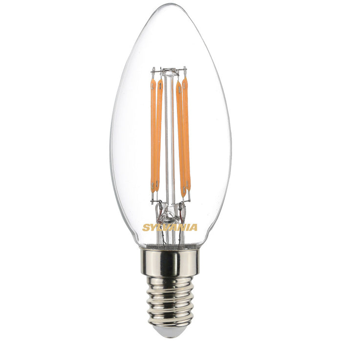 2.5W, 250lm, ToLEDo Retro Candle, E14, 2700K, 35x97mm, Clear, LED lamp Sylvania