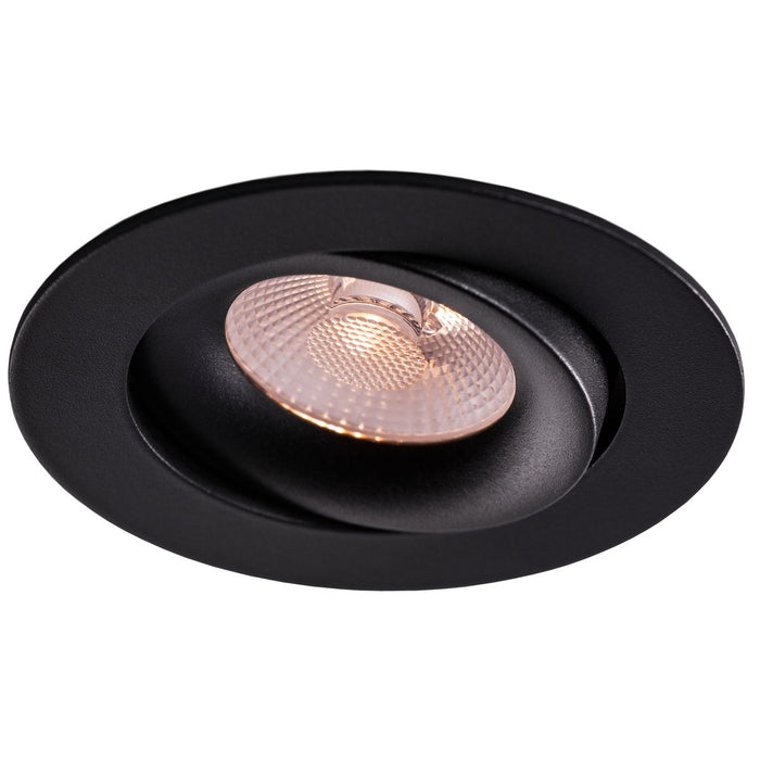 8W, 520lm, LED Downlight, Dim to Warm, IP44, 83mm, Black LED Downlight THORGEON