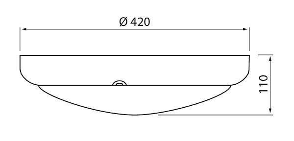 21W, 1800lm, Sono IP54, 3500K, IK10, 420mm, LED Lamp Airam