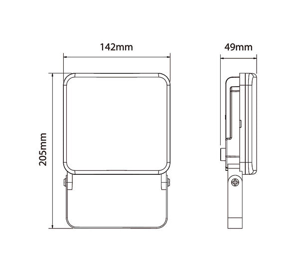 24W, 1560lm, SmartHome Airflood IP44, Smart floodlight Airam