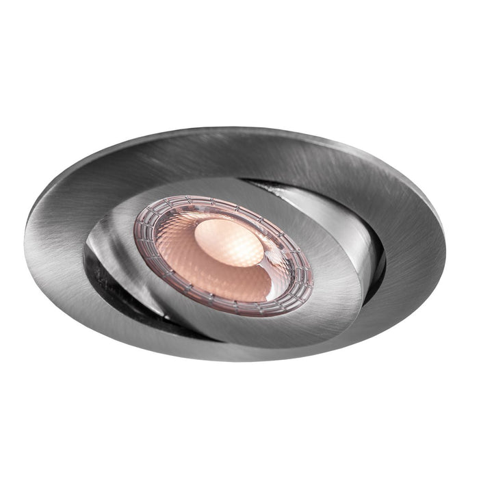 5W, 400lm, LED Slim Downlight, IP44, DIM, CCT, 70-75mm, Nickel LED Downlight THORGEON