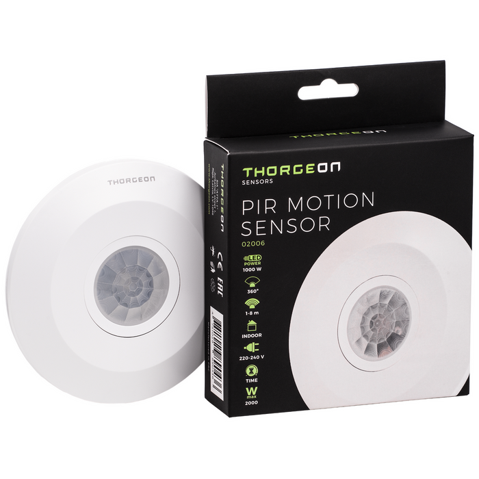 PIR Motion detector 6m MAX 2000W IP20 THORGEON