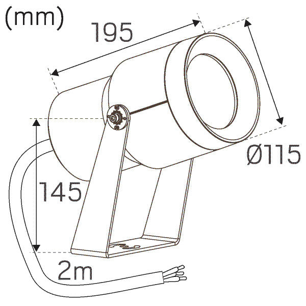 25W, 2100/2300lm, Spot It L, IP67, IK10 3000/4000K, Musta, LED kohdevalaisin Hidealite