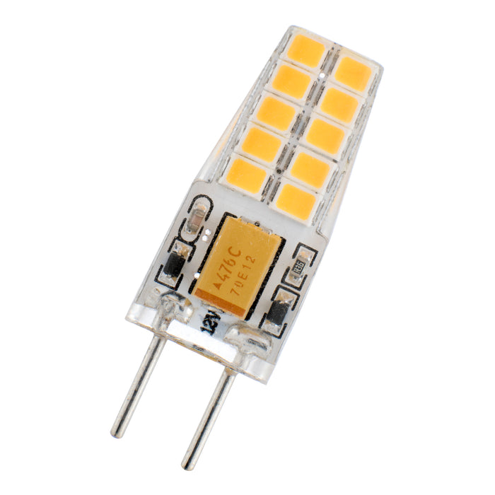 2,5W, 12V AC/DC,  260lm, GY6.35, 3000K, 12x37mm, LED Lamppu