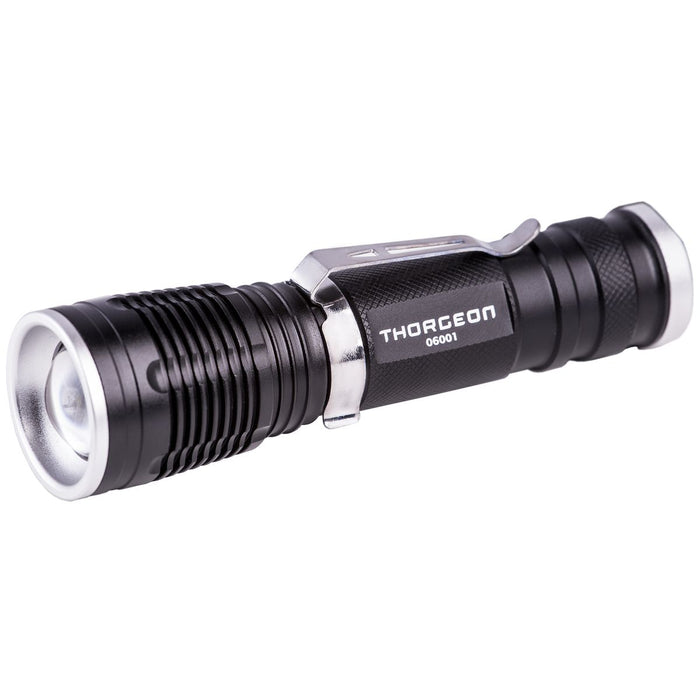 10W, 800lm, Portable Flashlight IPX5, 1x2300mAh + battery charger, LED Flashlight THORGEON