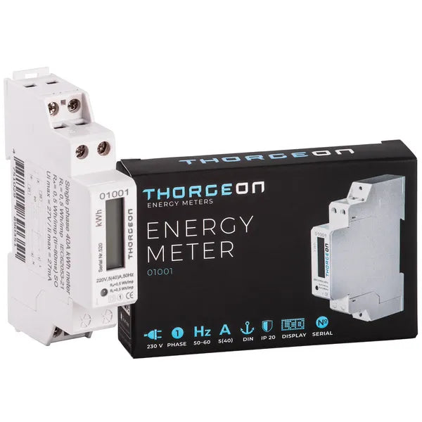 1-phase DIN-rail mounted energy meter 40A THORGEON 