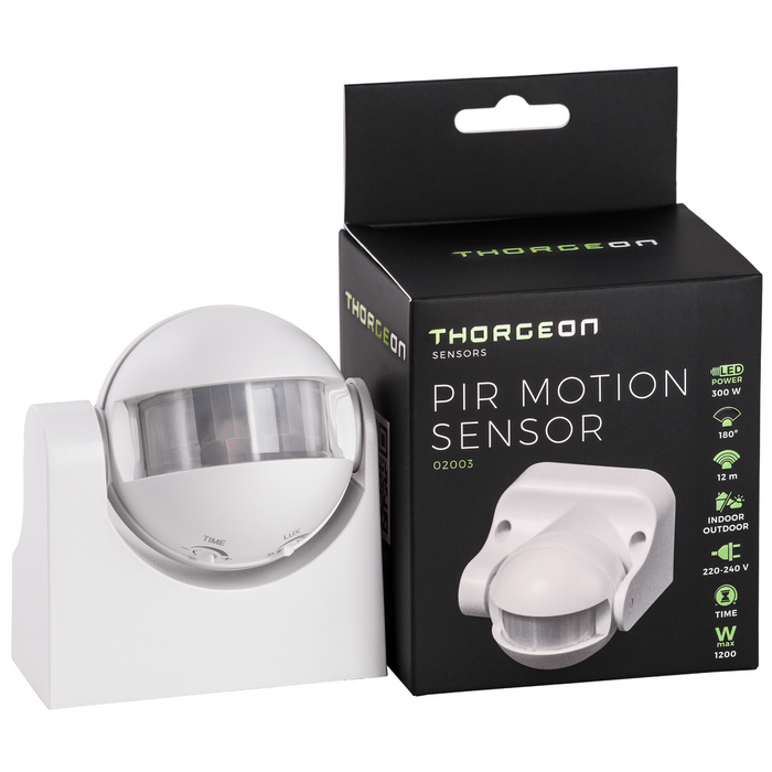 PIR Motion detector 12m MAX 1200W IP44 THORGEON