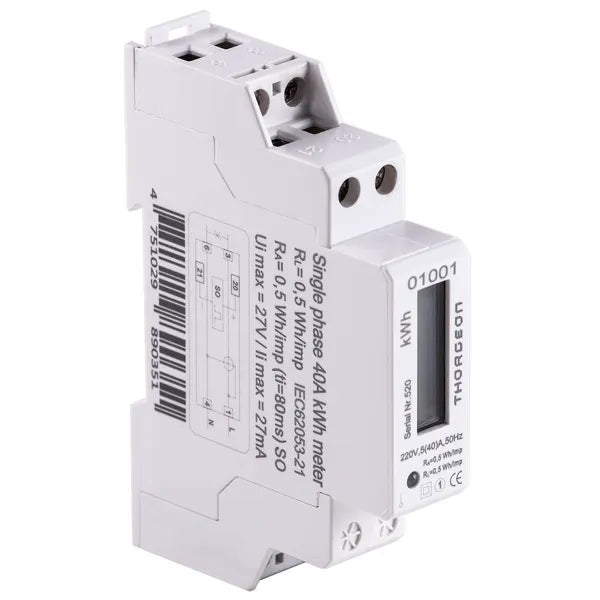 1-phase DIN-rail mounted energy meter 40A THORGEON 