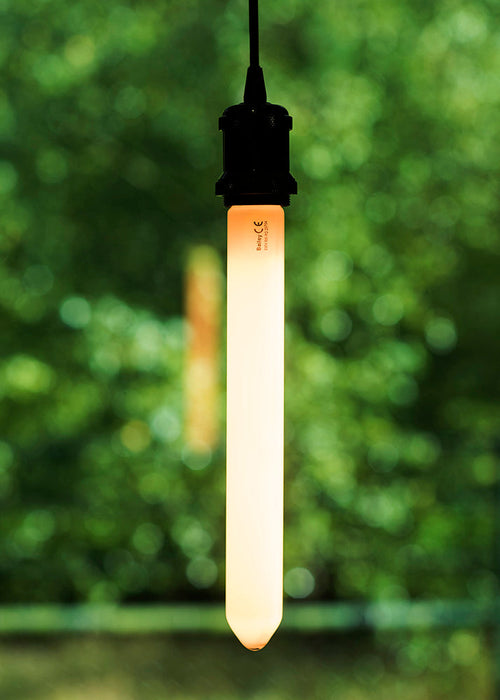 5.4W, 430lm, Colorenta Tube 2200K, LED Church candle lamp E27, Opal 36x300mm