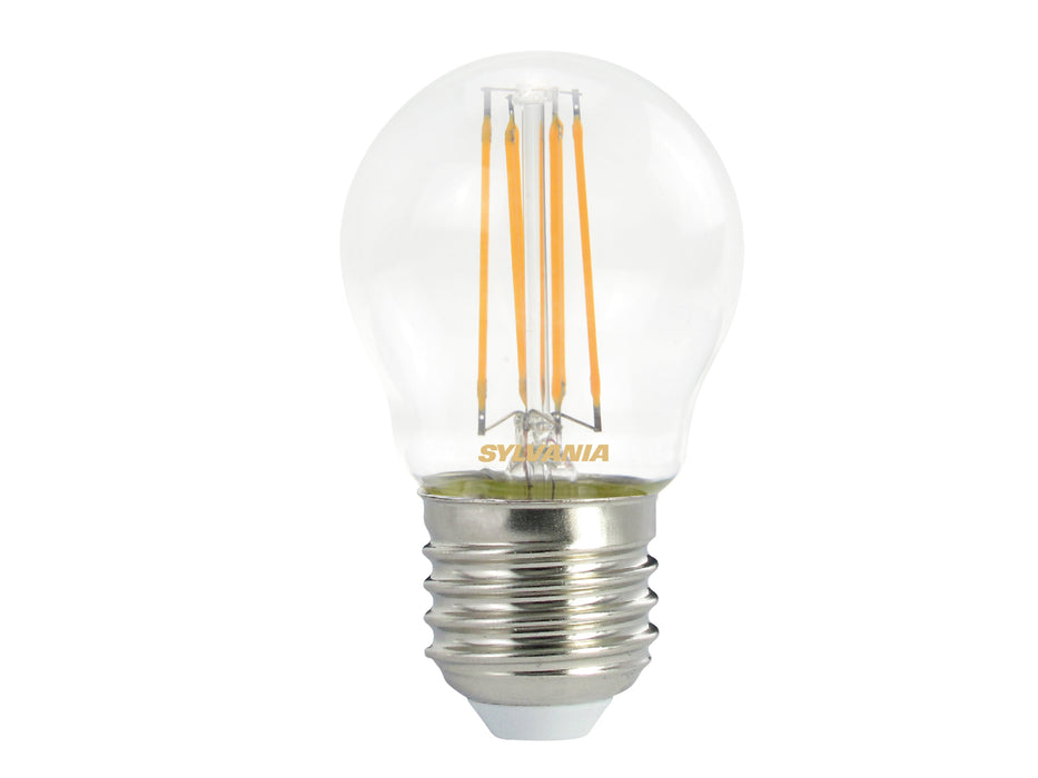 4.5W, 470lm, ToLEDo Retro Ball, G45, E27, 2700K, 45x78mm, Clear, LED Lamp Sylvania