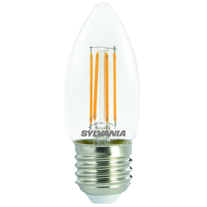 4.5W, 470lm, ToLEDo Retro Candle, E27, 2700K, DIM, 35x93mm, Clear, LED lamp Sylvania