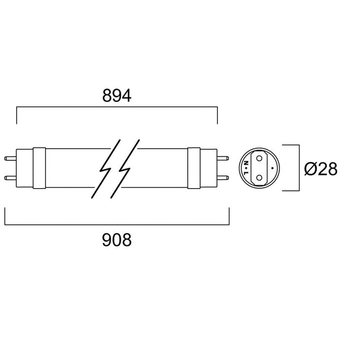 12W, 1800lm, ToLEDo Avant High Output T8, G13, 4000K, 984mm, LED Putki Sylvania