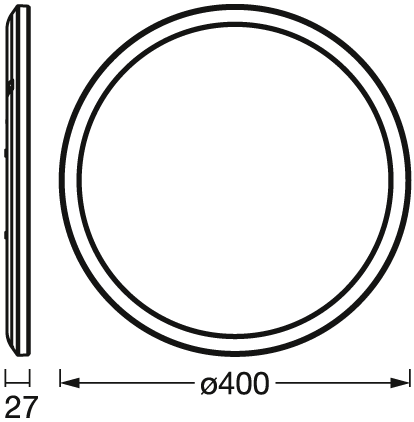 25W, 2000lm, SMART+ Wifi Orbis Ultra Slim Backlight RGB + Tunable White, IP20, 27x400mm, Älykattovalaisin LEDVANCE