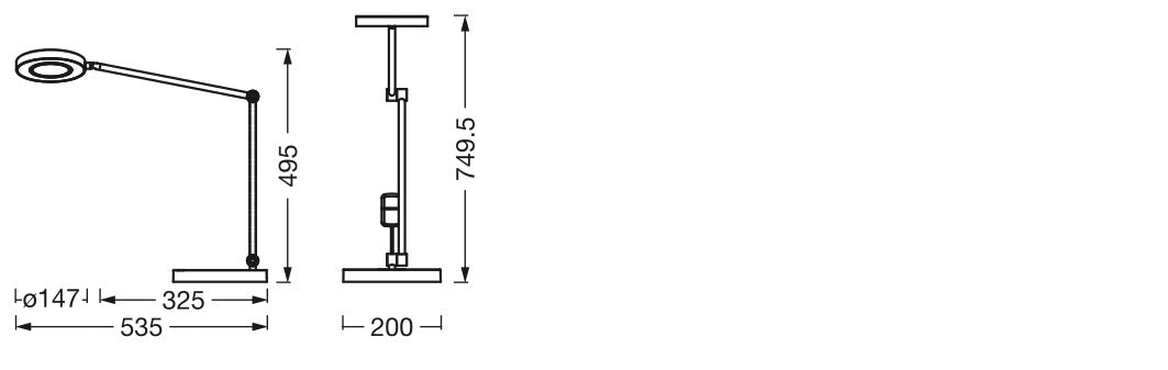 20W, 450lm, Sun@Home Panan Desk Disc Inductive Charging BLACK, työpöytävalaisin LEDVANCE