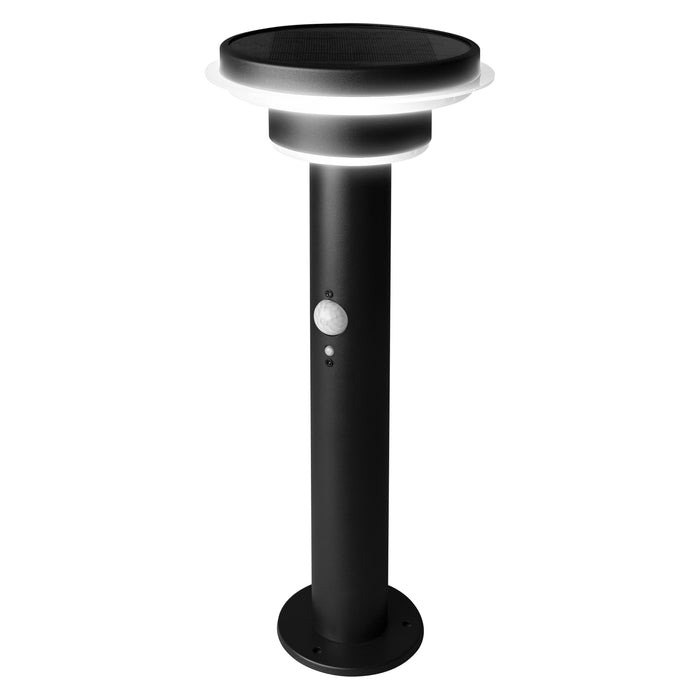 6W, 400lm, 400mm, IP44, IK03, Endura Style Solar Post Sensor Double Circle BLACK, LED Ulkovalaisin hämärä- ja liiketunnistimella LEDVANCE