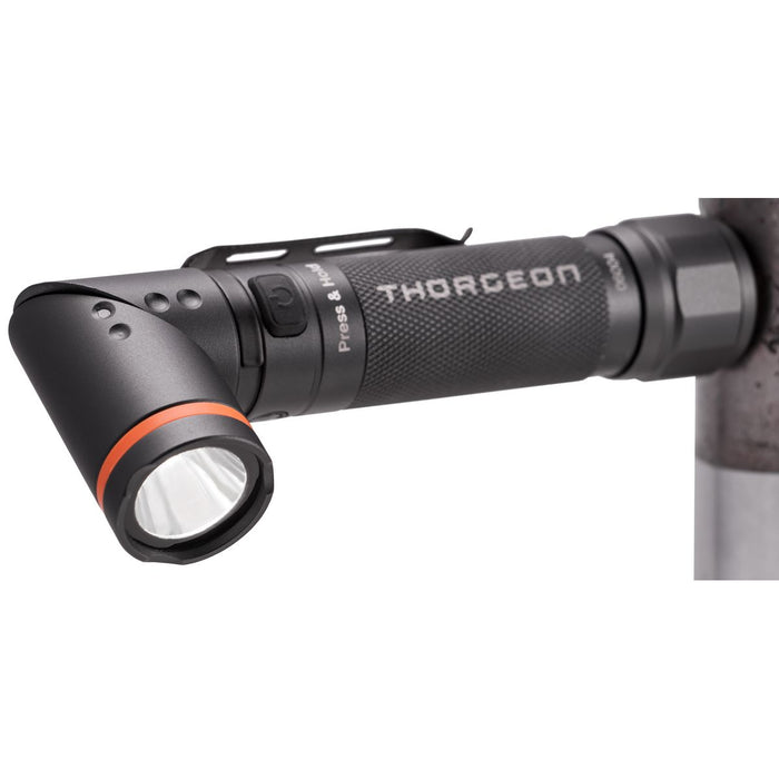 10W, 800lm, Strong Flashlight IPX5, 1x2600mAh, USB-ladattava, LED Taskulamppu THORGEON