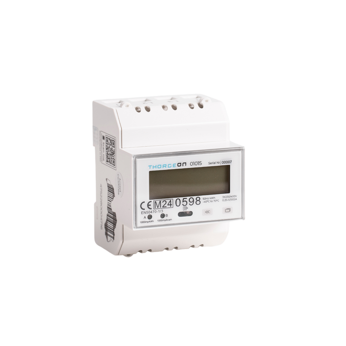 3-phase DIN rail-mounted energy meter 80A M-Bus Multi-tariff MID certificate THORGEON