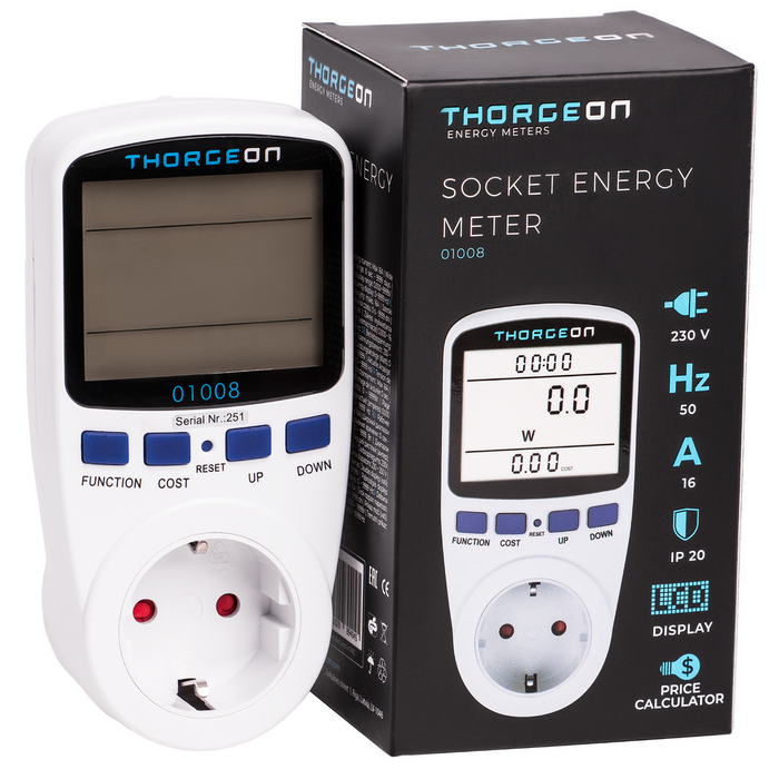 Socket energy consumption meter 16A EU THORGEON