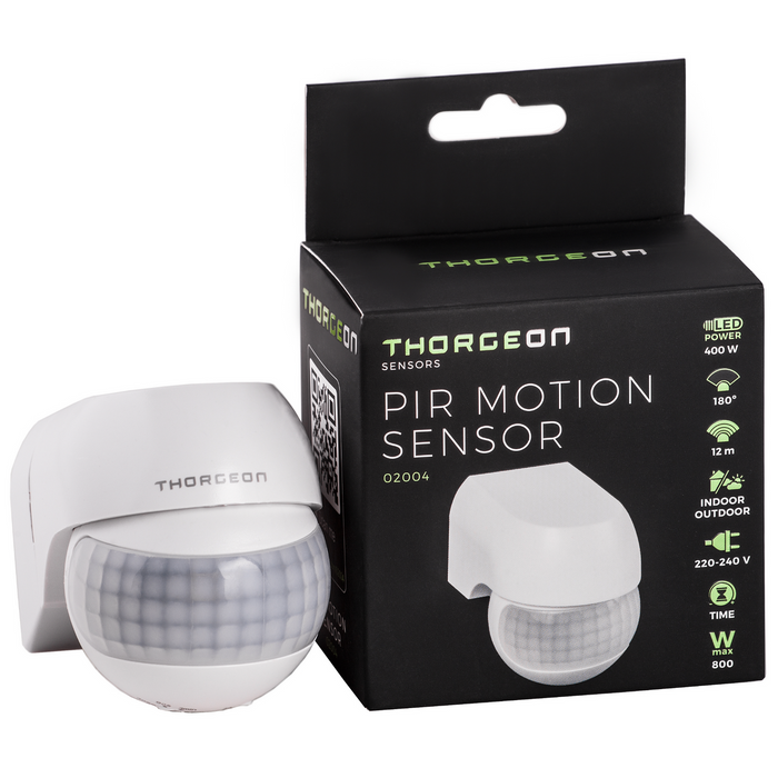 PIR Motion detector 12m MAX 800W IP44 THORGEON