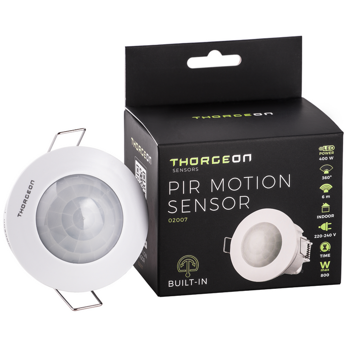 PIR Motion detector 6m MAX 800W IP20 THORGEON