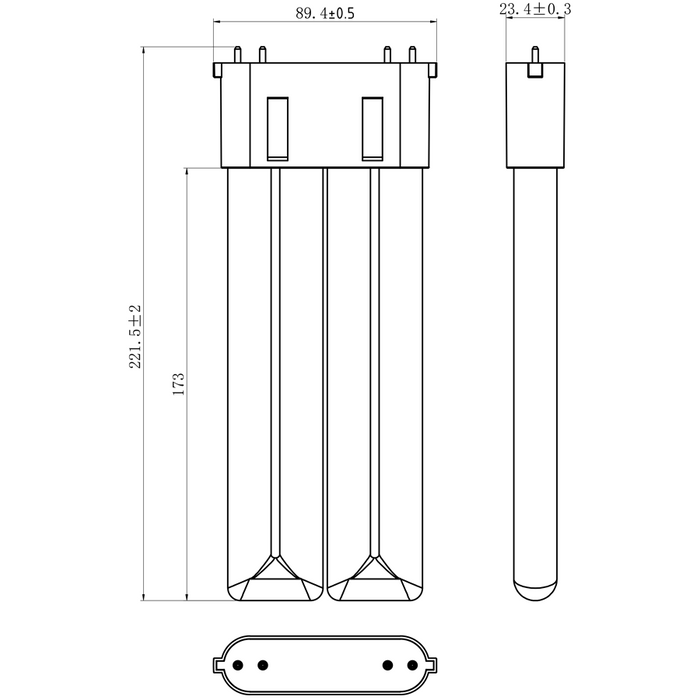 20W, 2450lm, ToLEDo Lynx F, 2G10, 4-pin, 4000K, 89x221mm, LED Socket lamp Sylvania