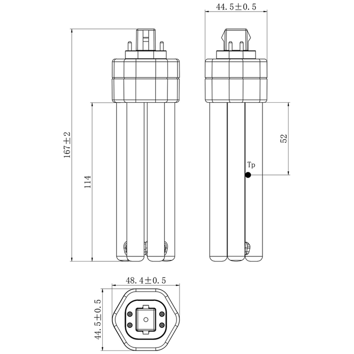 20W, 2250lm, ToLEDo Lynx TE, GX24q-4, 4-pin, 4000K, 44x167mm, LED Socket lamp Sylvania