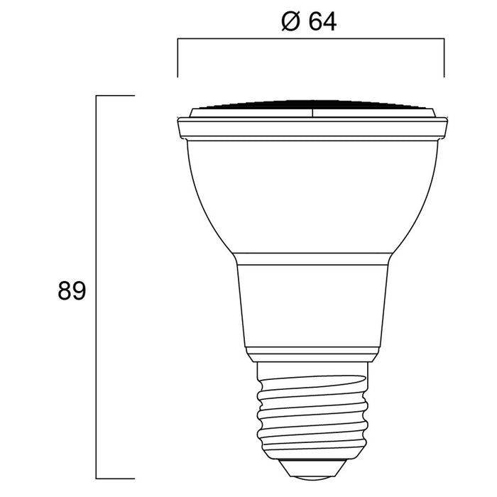 7.2W, 540lm, RefLED Retro PAR20, E27, 36°, DIM, 64x89mm, LED lamp Sylvania