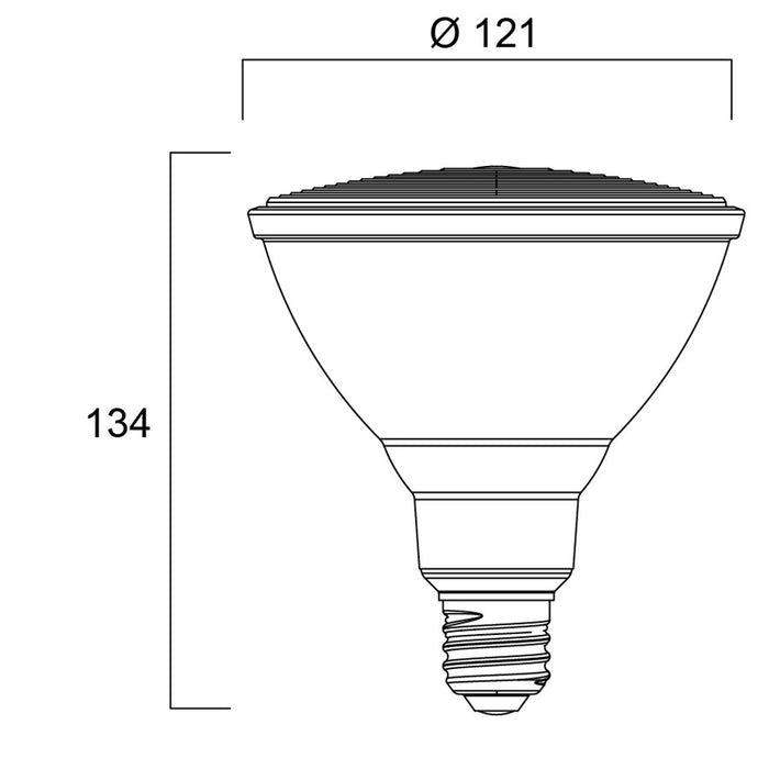 15W, 1200lm, RefLED Retro PAR38 IP65, DIM, E27, 40°, 121x134mm, LED lamppu Sylvania