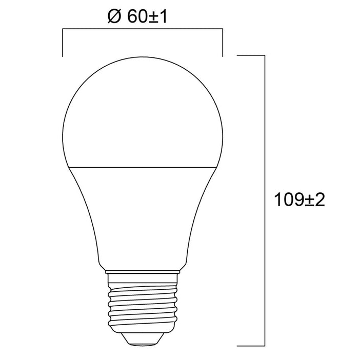 9,5W, 1055lm, ToLEDo GLS A60, E27, 60x109mm, LED lamppu Sylvania