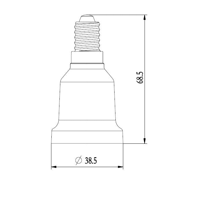 E14 =&gt; E27 125C Lamp Base adapter