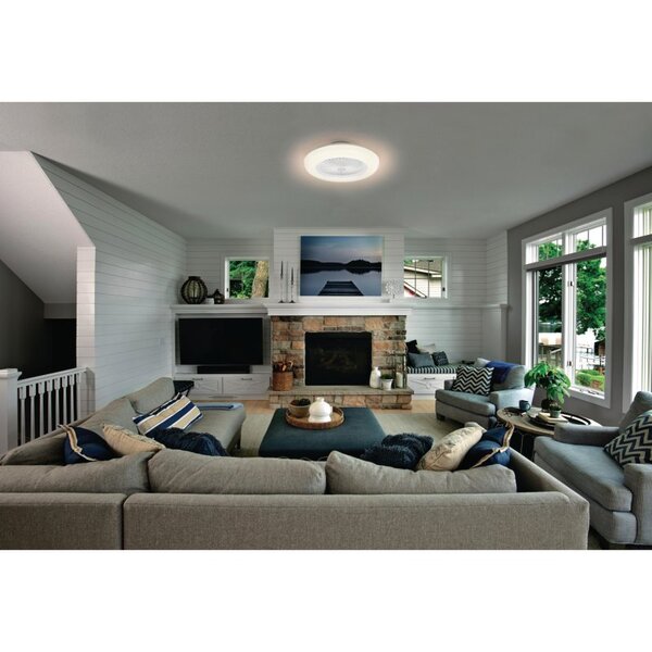 74W, 4100lm Smart+ WiFi Ceiling Fan Round Tunable White IP20 LED älykattovalaisin tuulettimella LEDVANCE