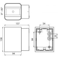 14W, 860lm, Näsby II, 2x7W/2x430lm, IP54 White and Anthracite, LED Wall Lamp Airam