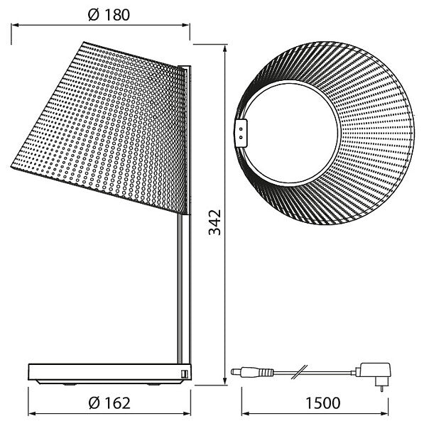 9W, 380lm Illusion Dot, 2700-5200K, Dimmable LED Workstation lamp Airam 