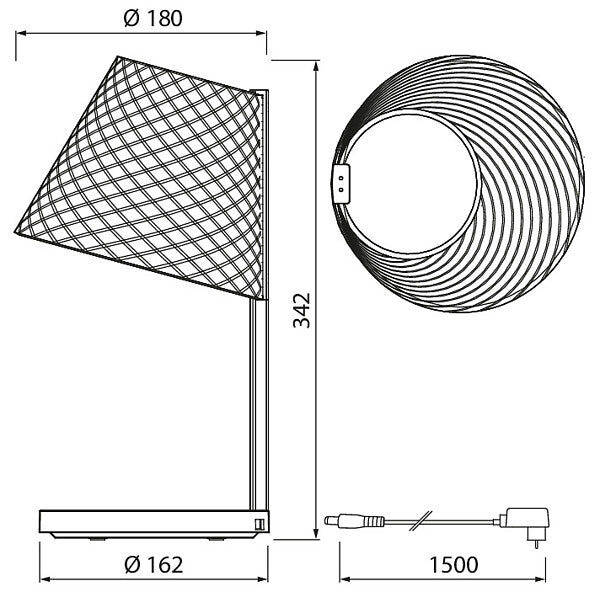 9W, 380lm Illusion Line, 2700-5200K, Dimmable LED Workstation lamp Airam 