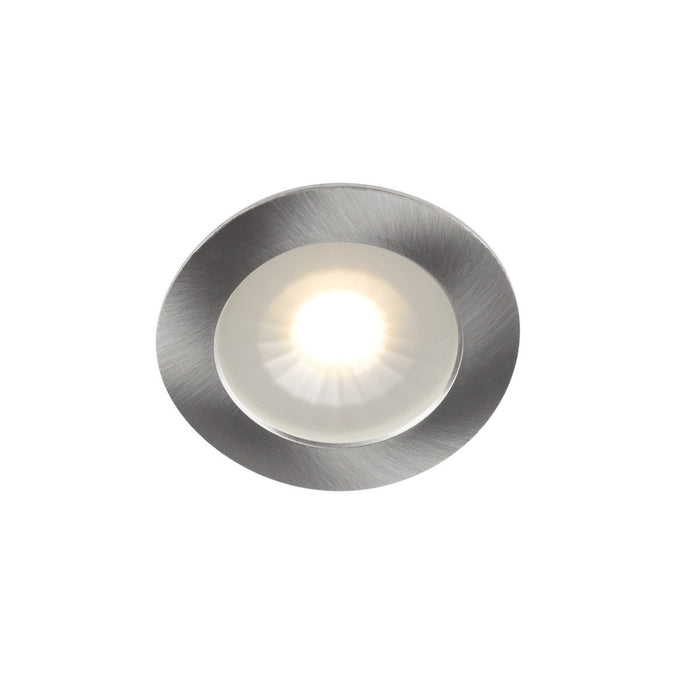 4.3W, 365lm 1202 12V, IP44, 4000K Dimmable Brushed steel LED downlight Hidealite