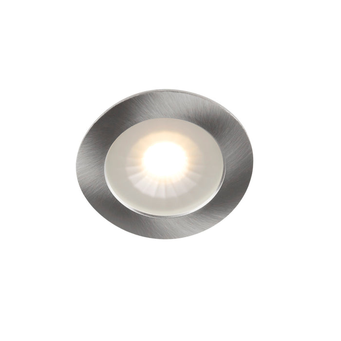 4.3W, 290lm 1202 12V, IP44, 2700K Dimmable Brushed steel LED downlight Hidealite