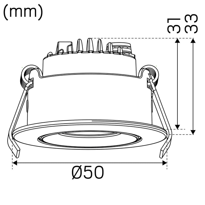 4W, 205lm Optic XS Tilt Tune IP44, Dimmable LED downlight Hidealite