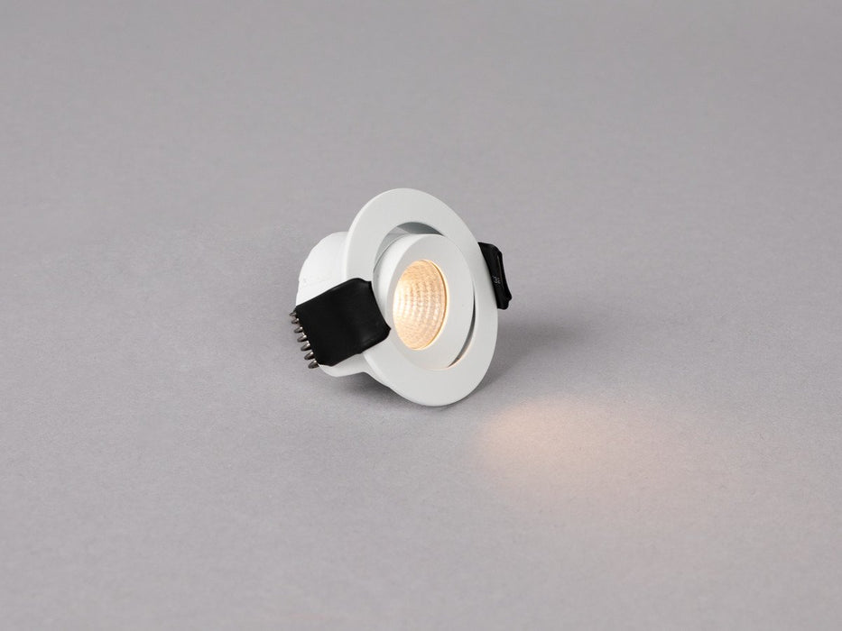 4W, 230lm Optic XS Tilt IP44, 2700K Dimmable LED downlight Hidealite