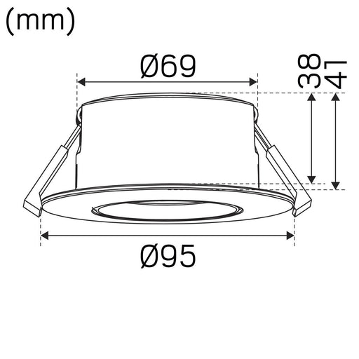 7.5W, 610lm Optic L quick ISO, IP44, valkoinen, 2700K LED-alasvalo -Hide-a-lite - Lumenled Oy