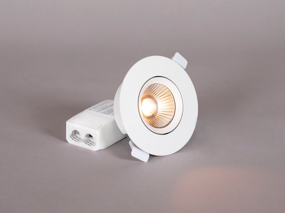 7.5W, 610lm Optic L quick ISO, IP44, valkoinen, 2700K LED-alasvalo -Hide-a-lite - Lumenled Oy