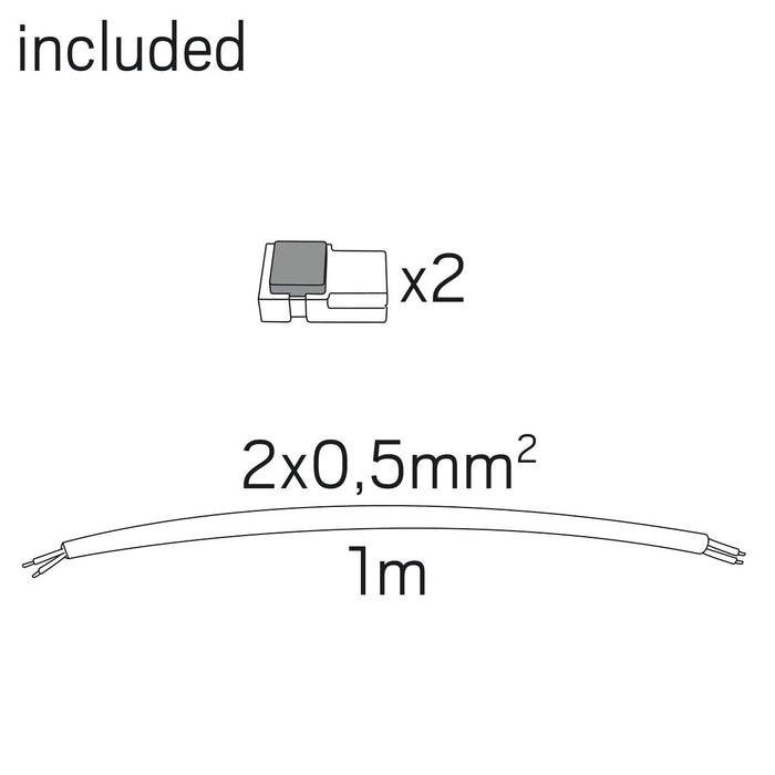 12W, 1050lm LED strip Midlum 5M 24V DC, IP20, 2700K Hidealite