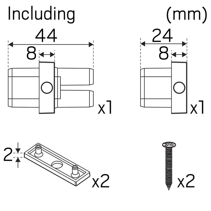 6W, 530lm Shelf Line DIM 300mm, IP20, 4000K LED rail system Hidealite